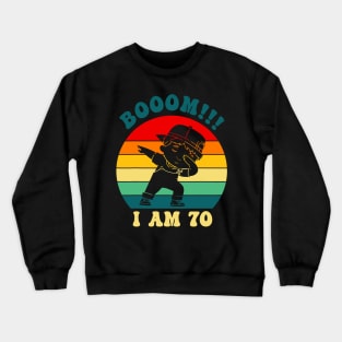 70th Birthday Dabbing Apparel 70 Years Old Crewneck Sweatshirt